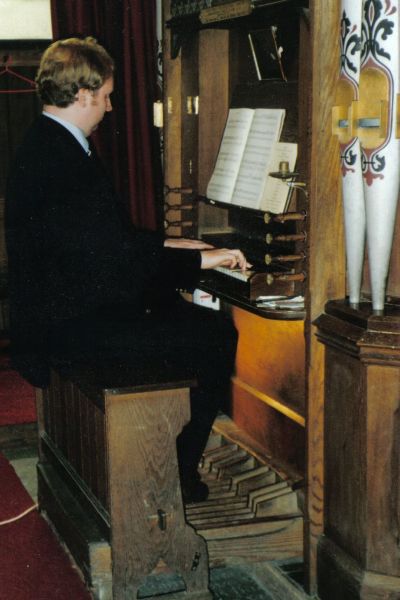 JK at the organ